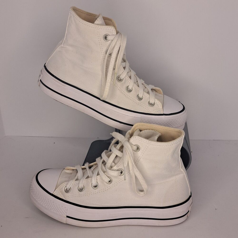 Converse Chuck Taylor All Star High Top Sneakers Canvas White Lace Up Shoes